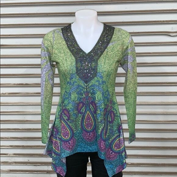 🛍Daniel Benjamin handkerchief top EUC size medium - Picture 3 of 8